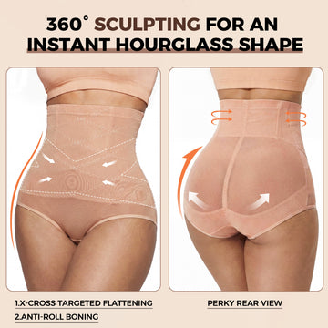 Silix 3D Sculpt™ Moldeador de Cintura Alta con Control Abdomen – Compresión 360° y Realce de Glúteos