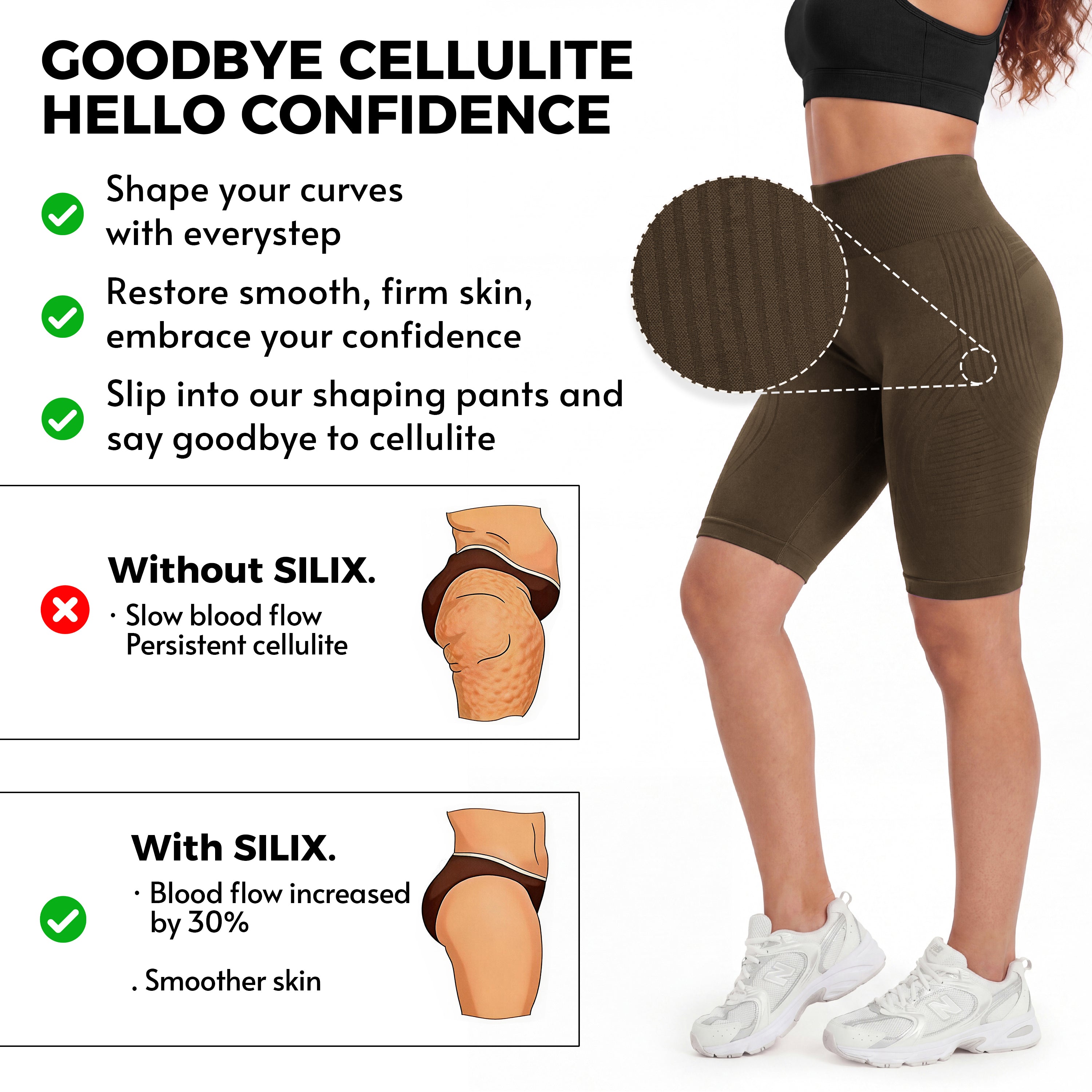 3D Anticellulite Short Leggings