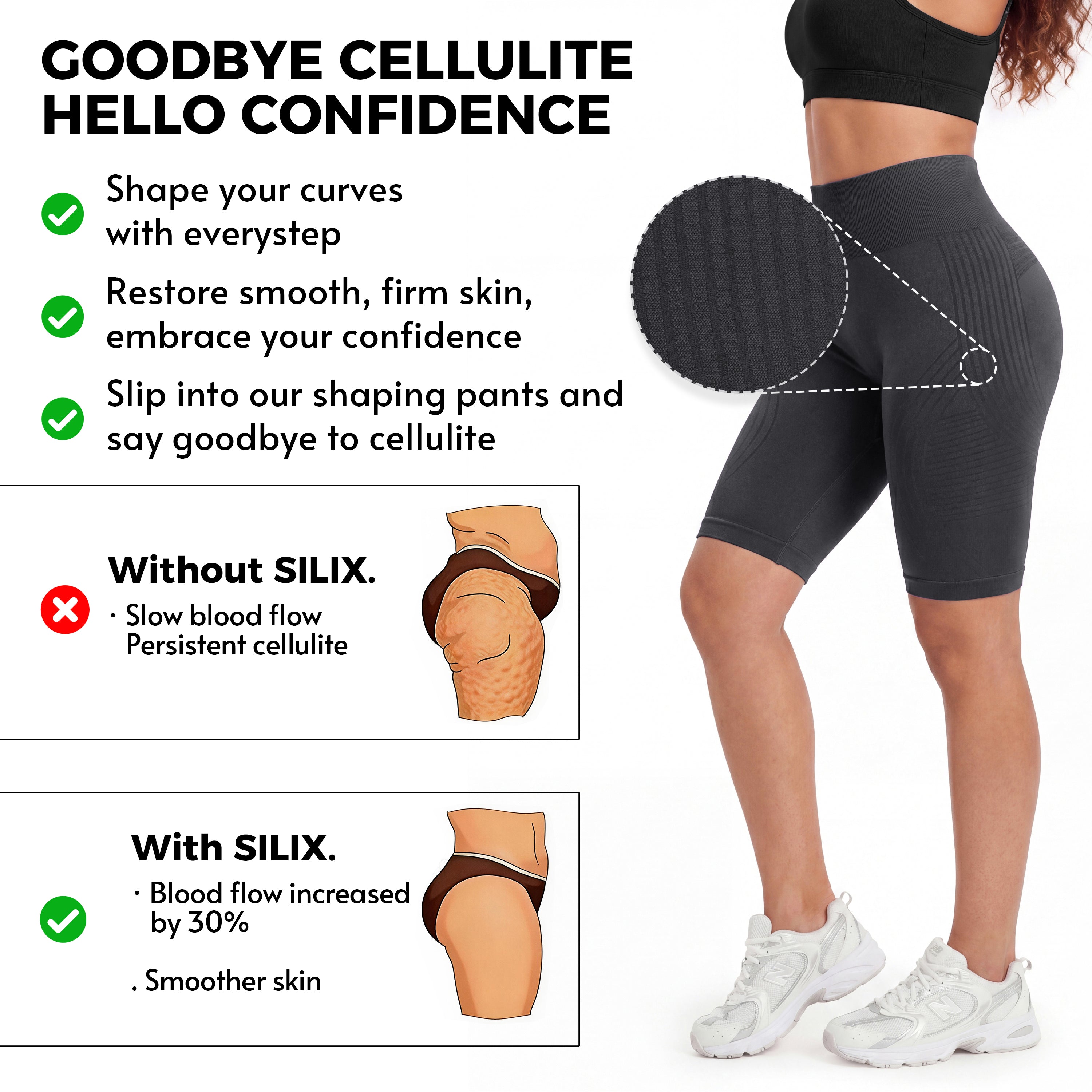 3D Anticellulite Short Leggings