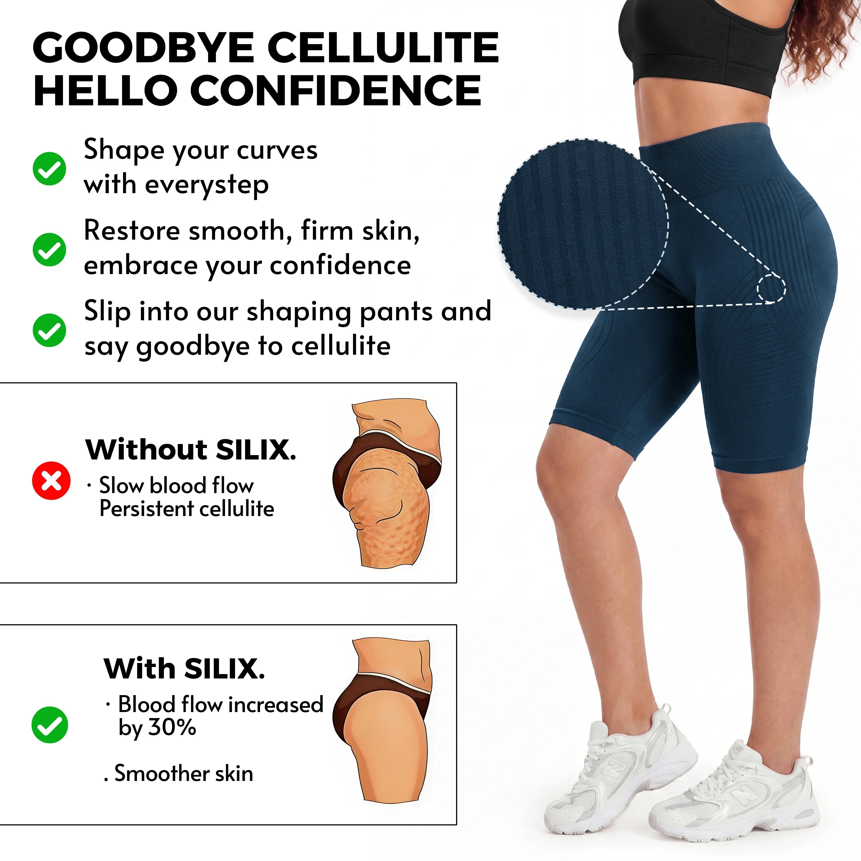 3D Anticellulite Short Leggings