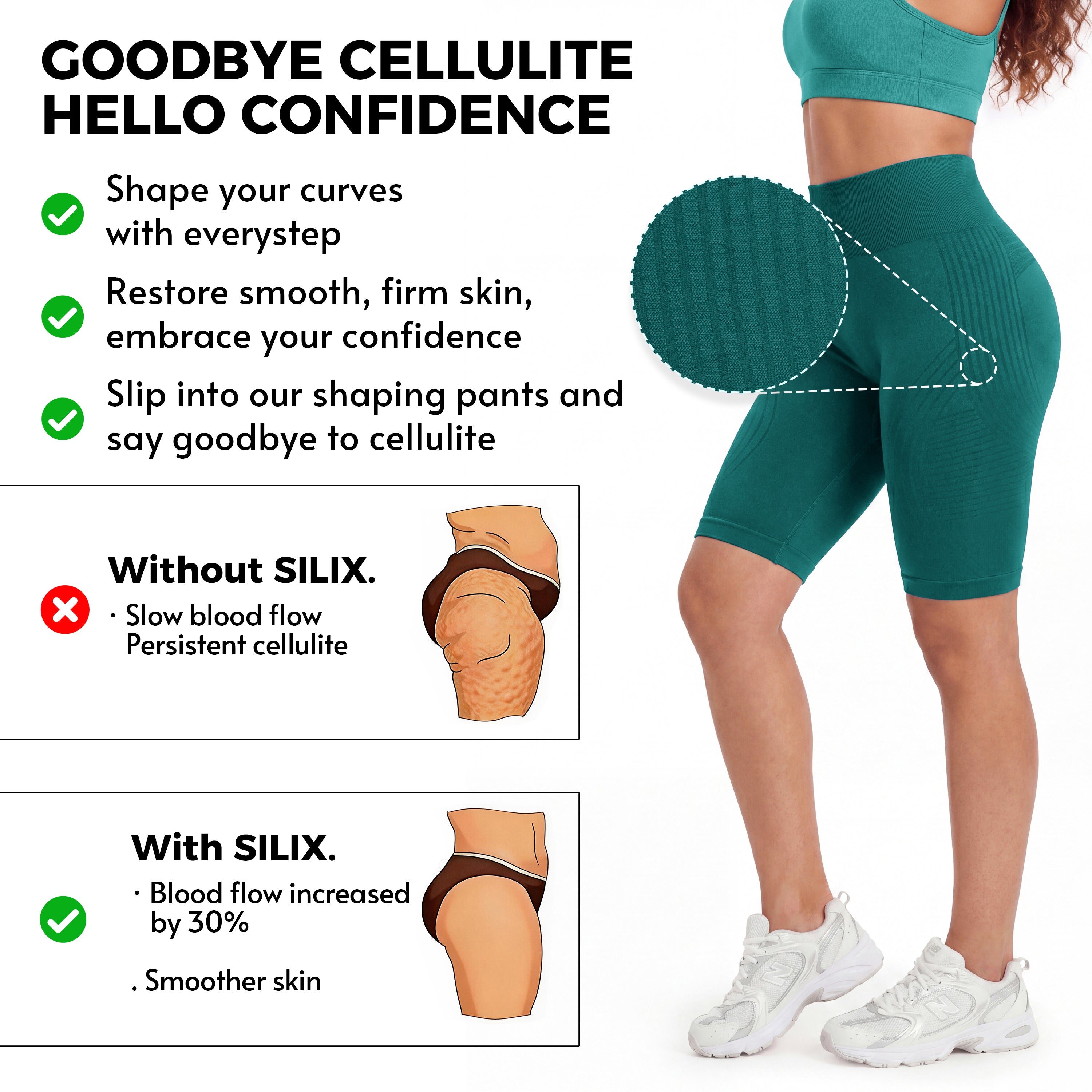 3D Anticellulite Short Leggings