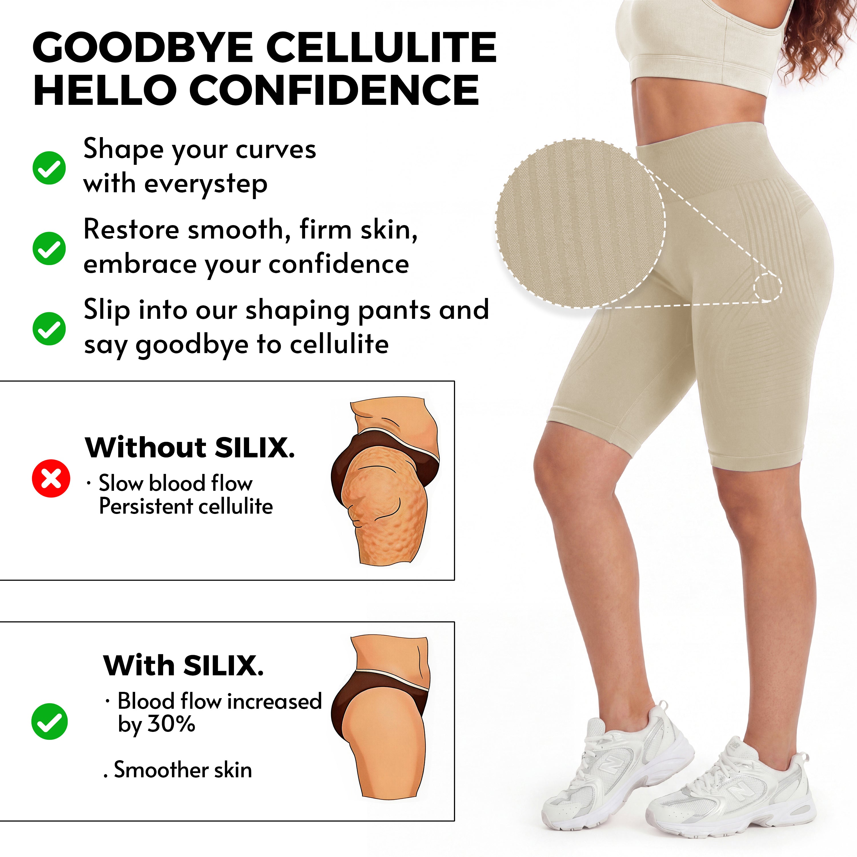 3D Anticellulite Short Leggings