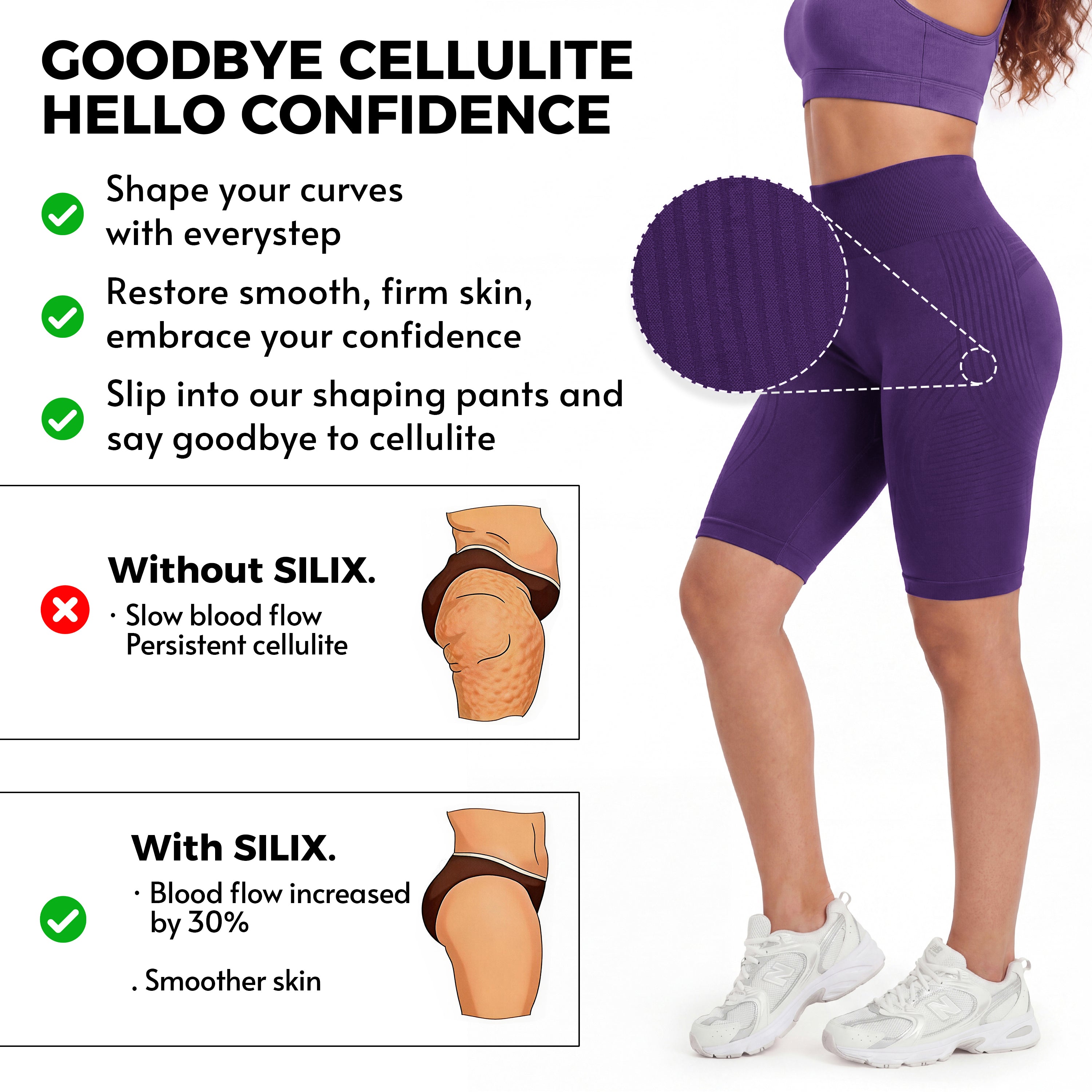 3D Anticellulite Short Leggings
