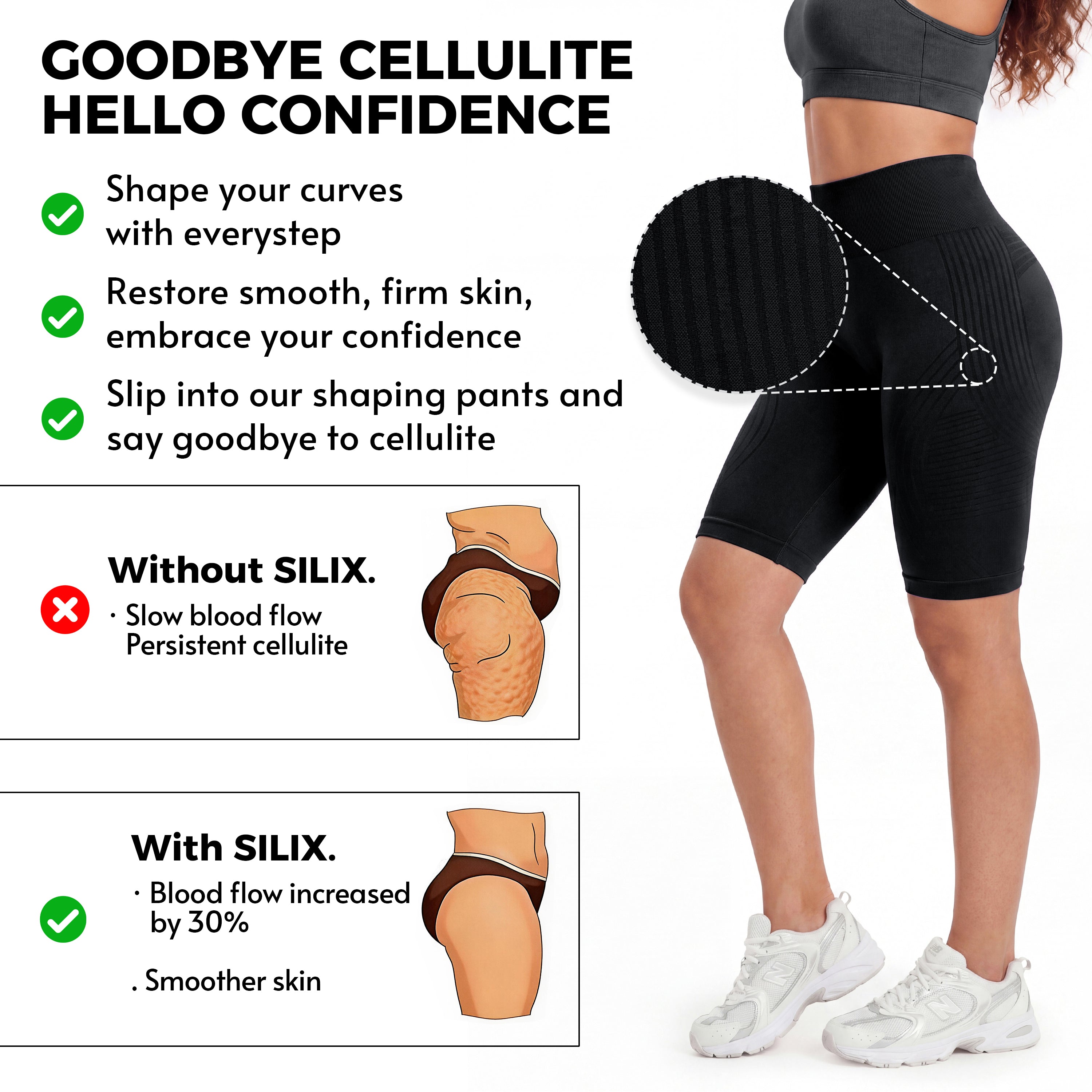 3D Anticellulite Short Leggings
