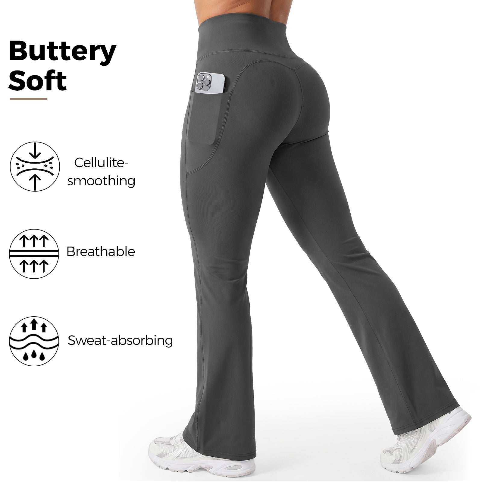 Leggings de Cintura Alta con Control Abdomen y Bolsillos