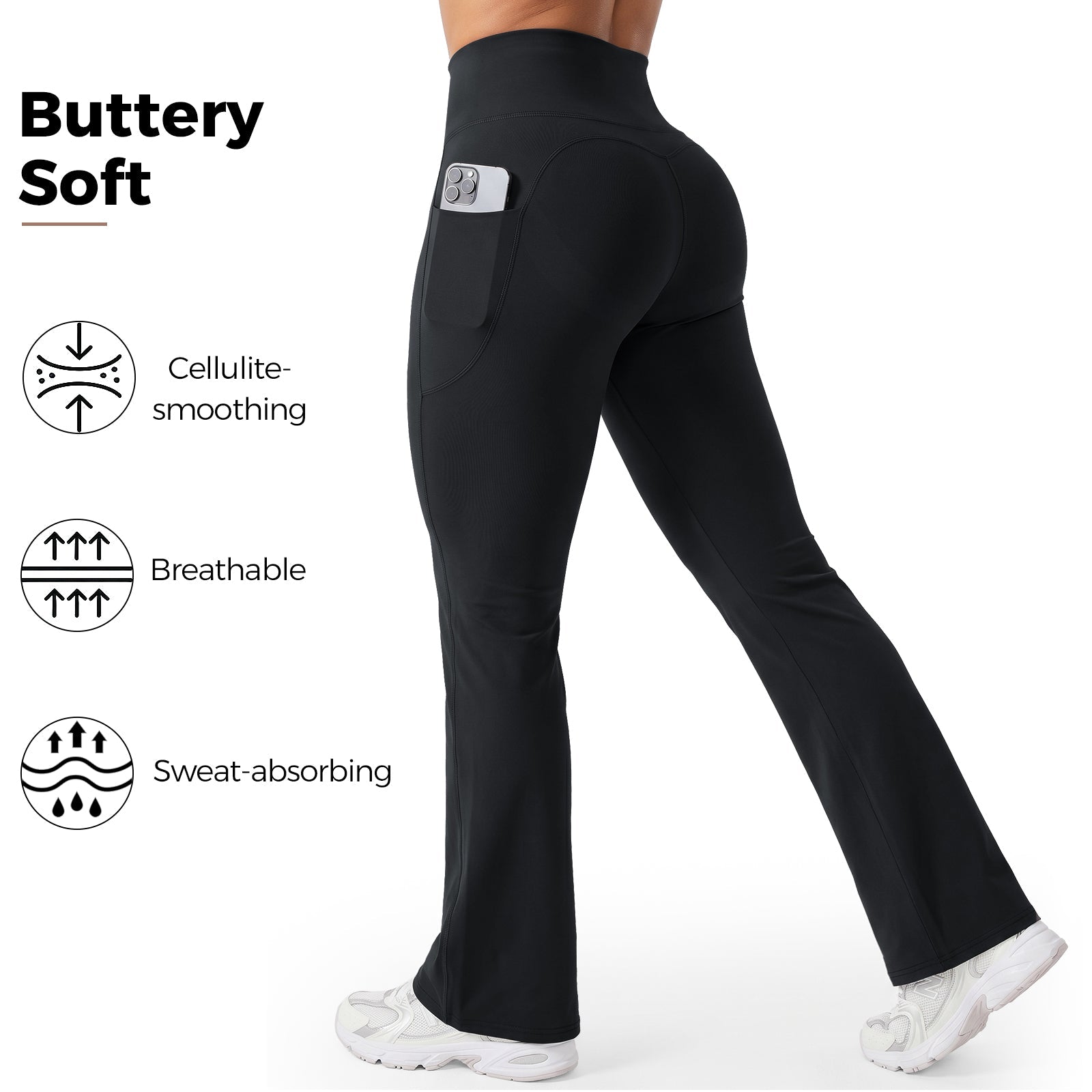Leggings de Cintura Alta con Control Abdomen y Bolsillos