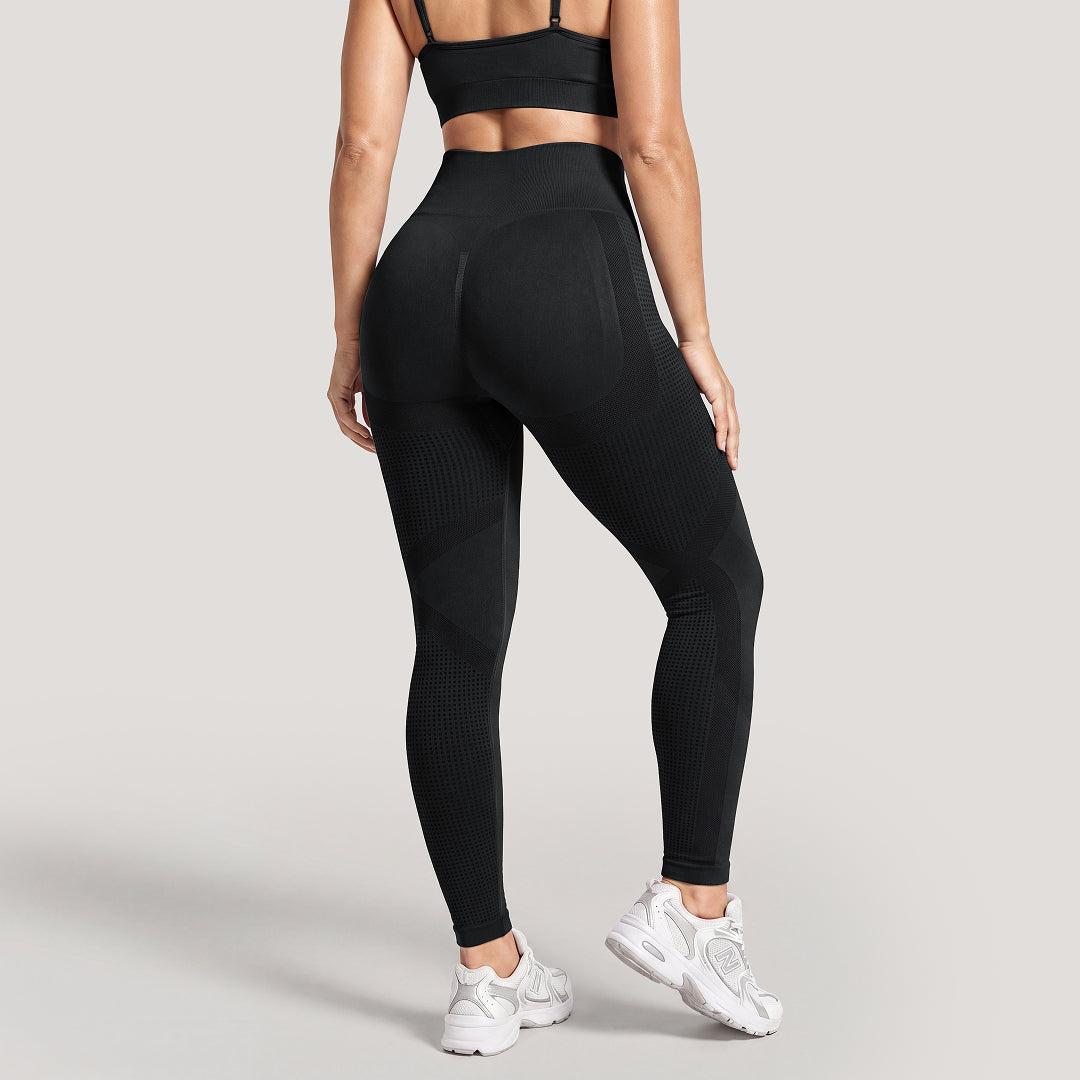 Leggings Sin Costuras de Cintura Alta 3D CelluSmooth | Silix - Elevadores de Cuerpo
