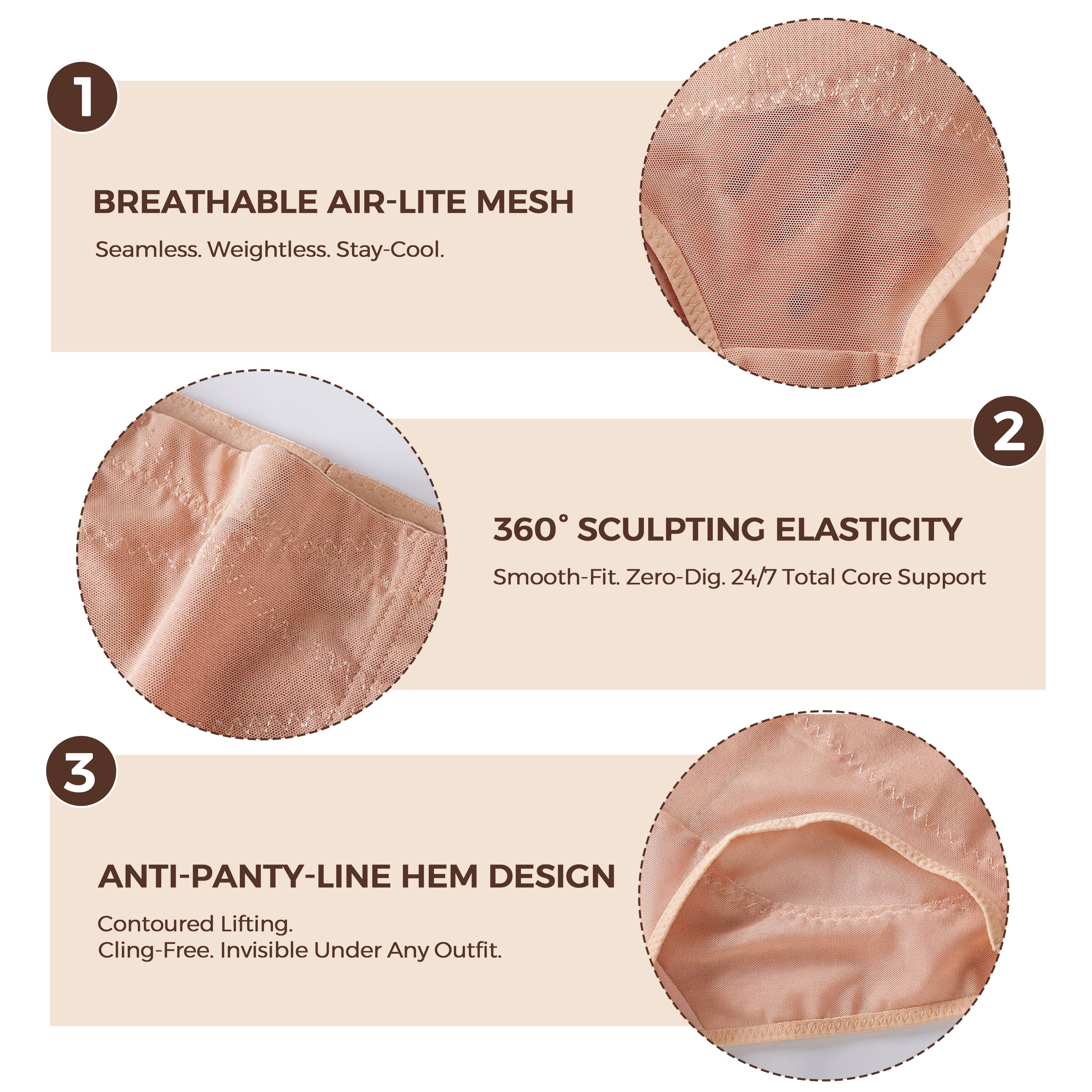 Silix 3D Sculpt™ Moldeador de Cintura Alta con Control Abdomen – Compresión 360° y Realce de Glúteos