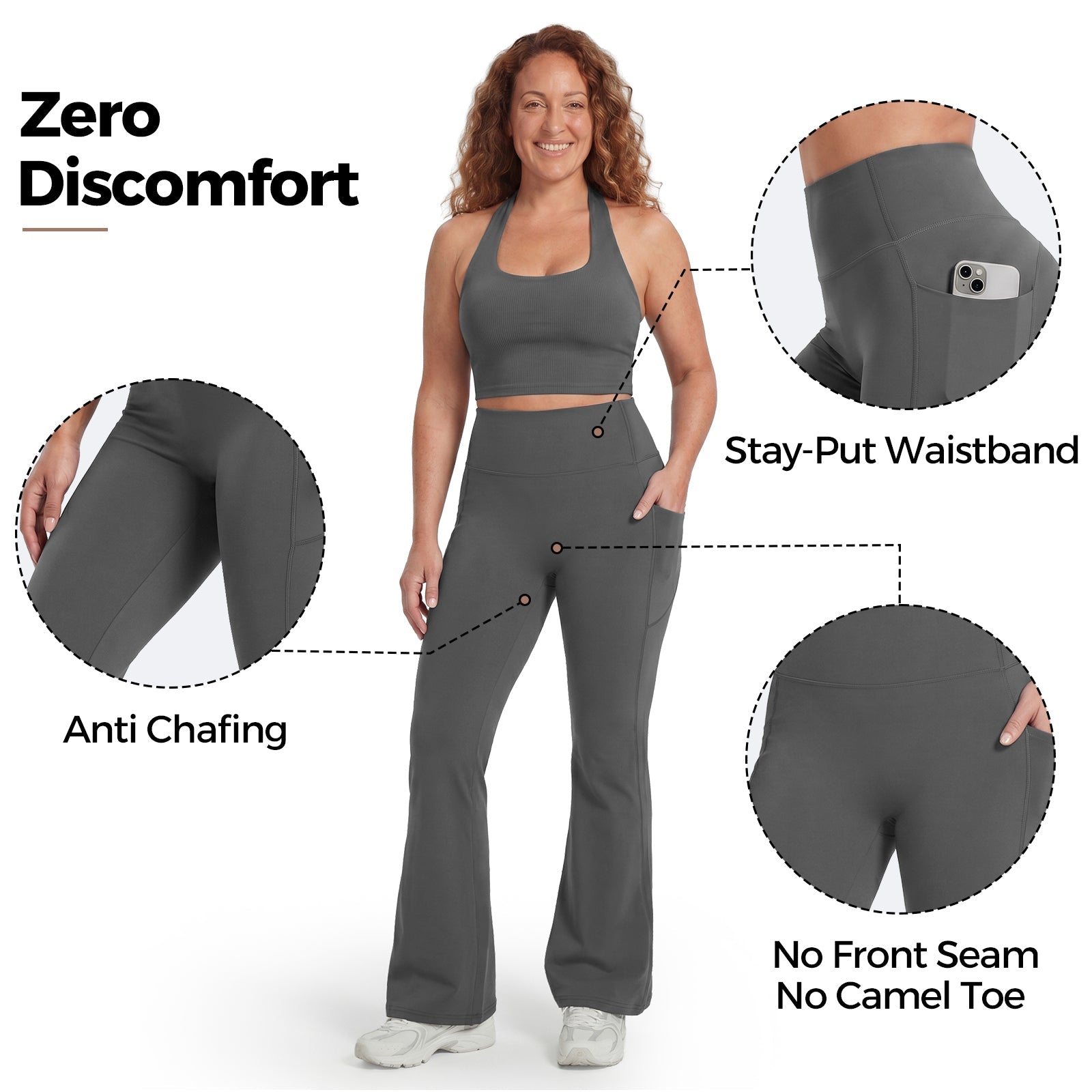 Leggings de Cintura Alta con Control Abdomen y Bolsillos