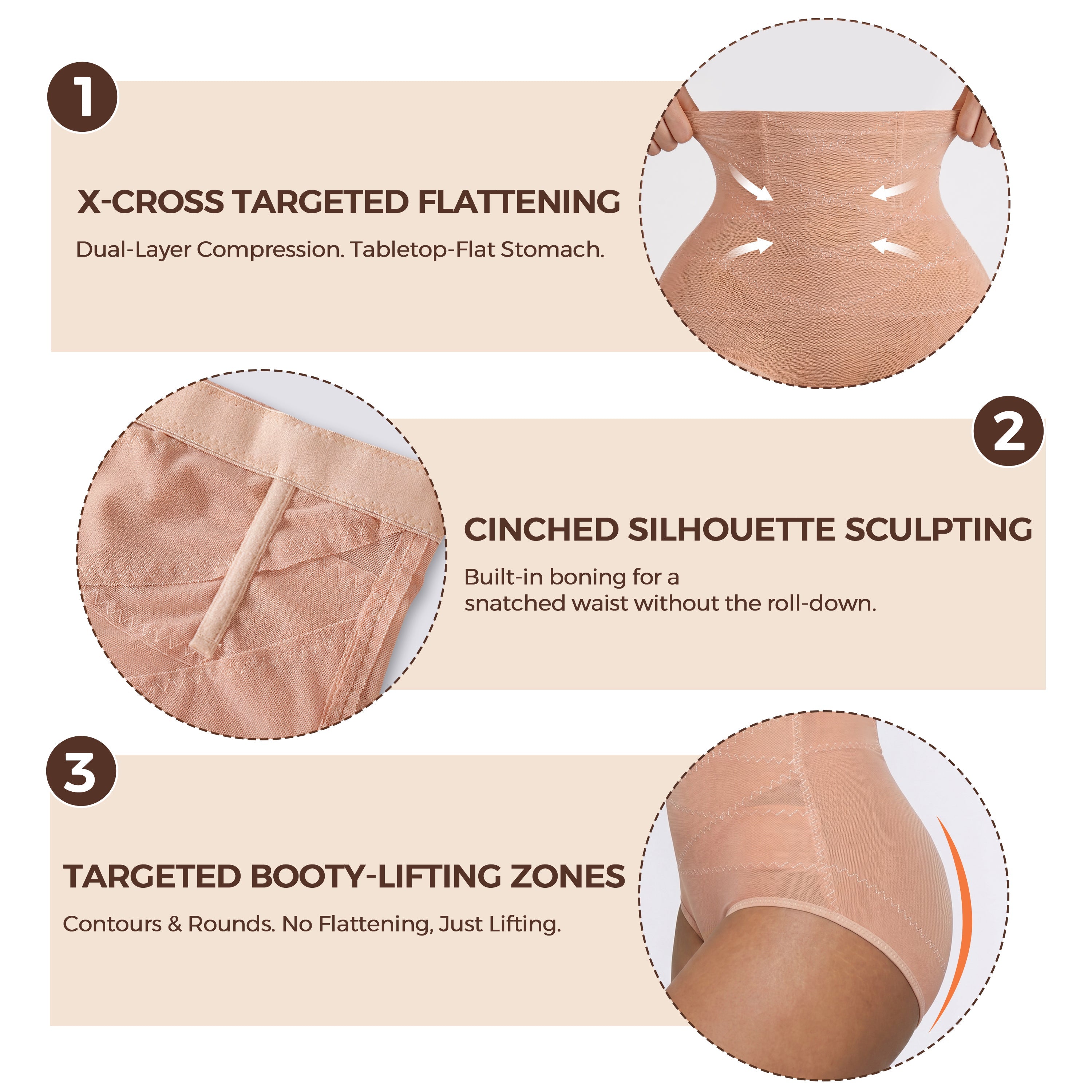 Silix 3D Sculpt™ Moldeador de Cintura Alta con Control Abdomen – Compresión 360° y Realce de Glúteos