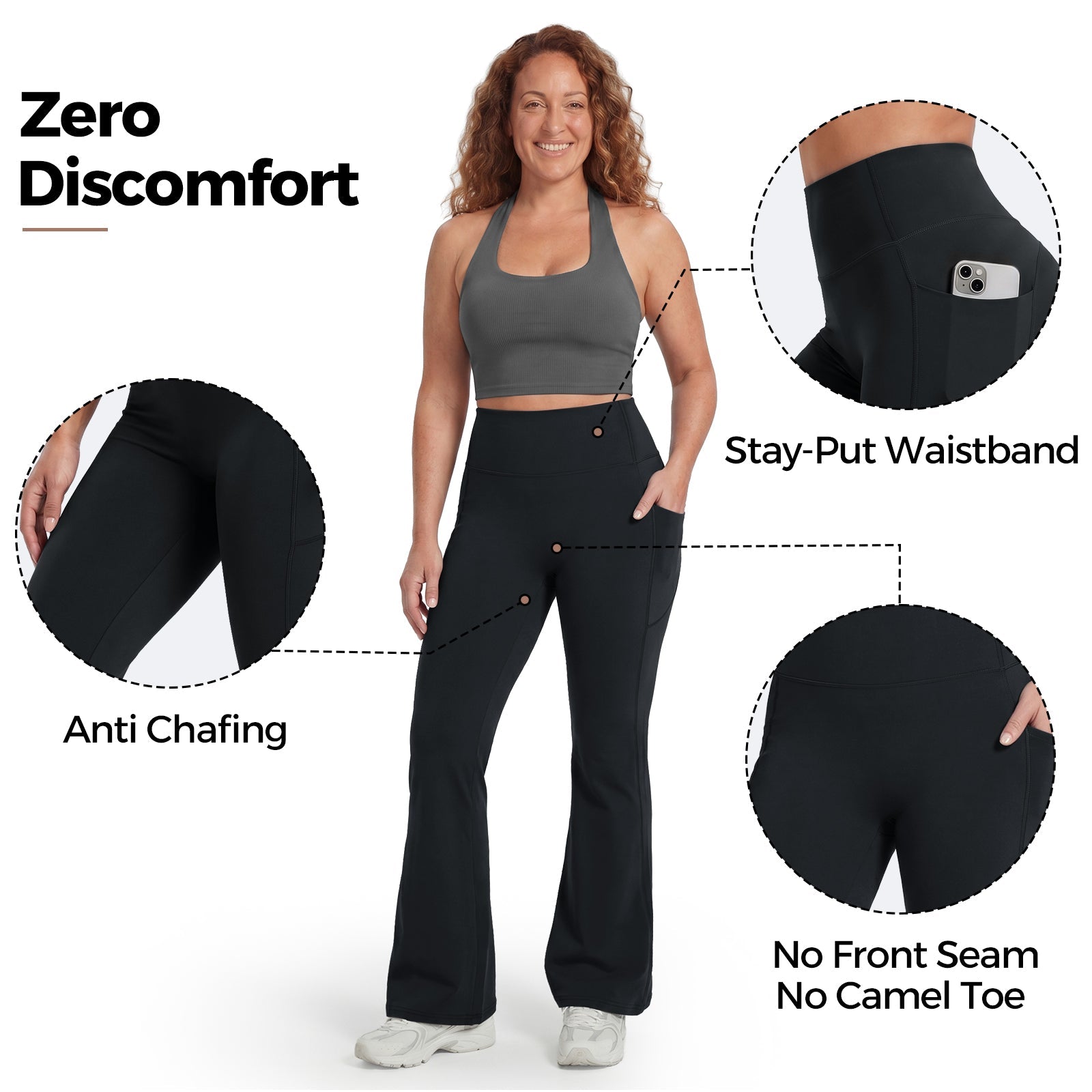 Leggings de Cintura Alta con Control Abdomen y Bolsillos
