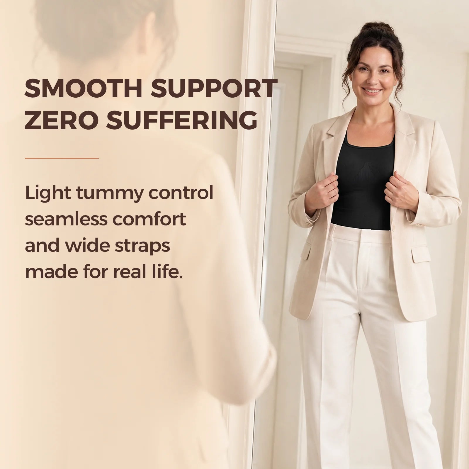 SILIX Control Abdomen Tank Top con Tirantes Anchos