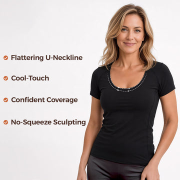 Camiseta Sin Costuras Silix con Escote en U | Top de Entrenamiento Fresco