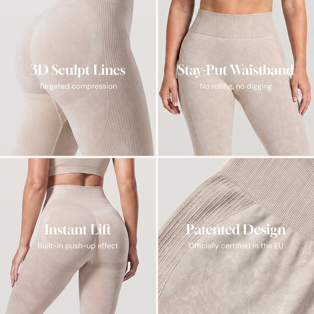 Leggings de Cintura Alta con Control Abdomen 3D CelluSmooth | Silix
