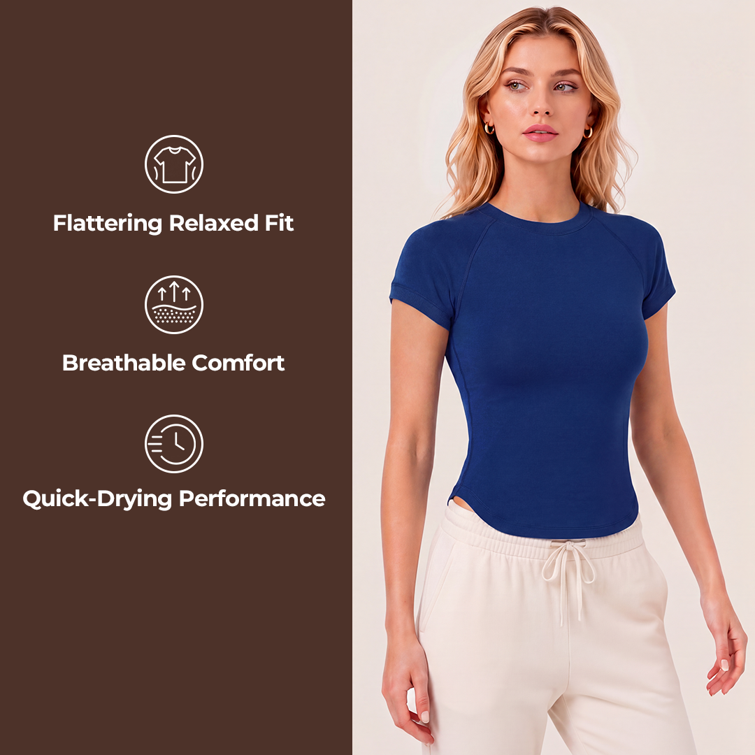Silix ShapeFlow Camiseta de Cuello Redondo | Optimizada para Movimiento y Comodidad