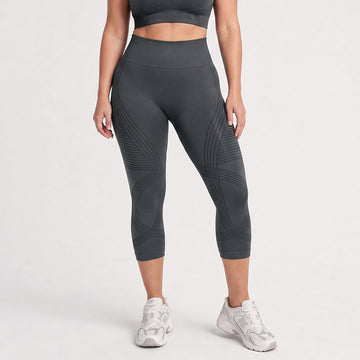 Leggings Capri Opacos con Diseño 3D Acanalado | Silix