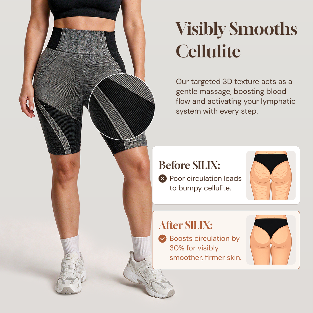 Silix 3D Cellusmooth 8'' Compression and Contouring Shorts