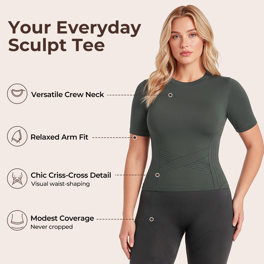 Camiseta de Entrenamiento Corto Sculpting Contour 3D CelluSmooth | Silix