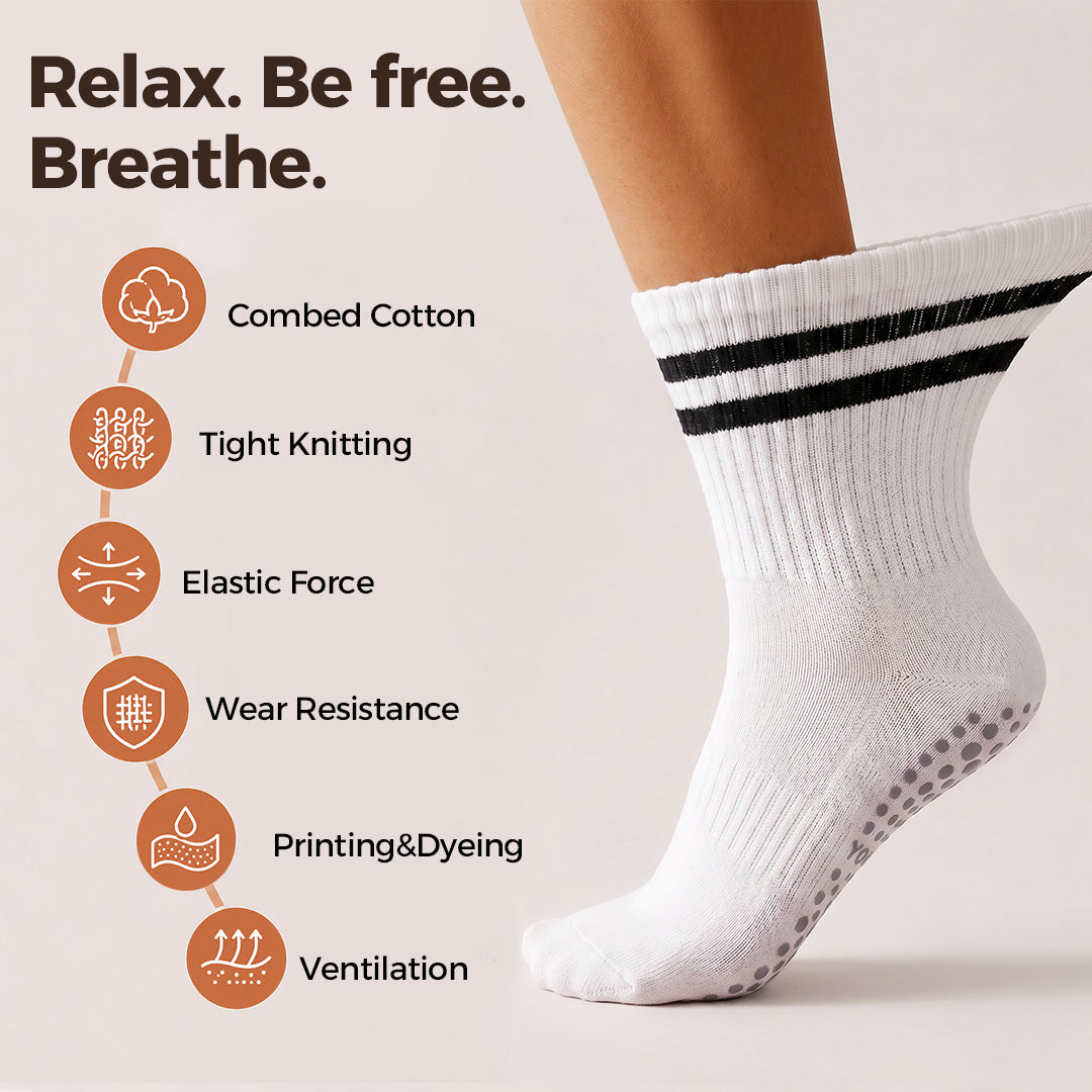 Silix™ Calcetines Antideslizantes Estándar - (Pack de 3) Sujeción Superior, Mayor Elasticidad, Confort y Estabilidad.