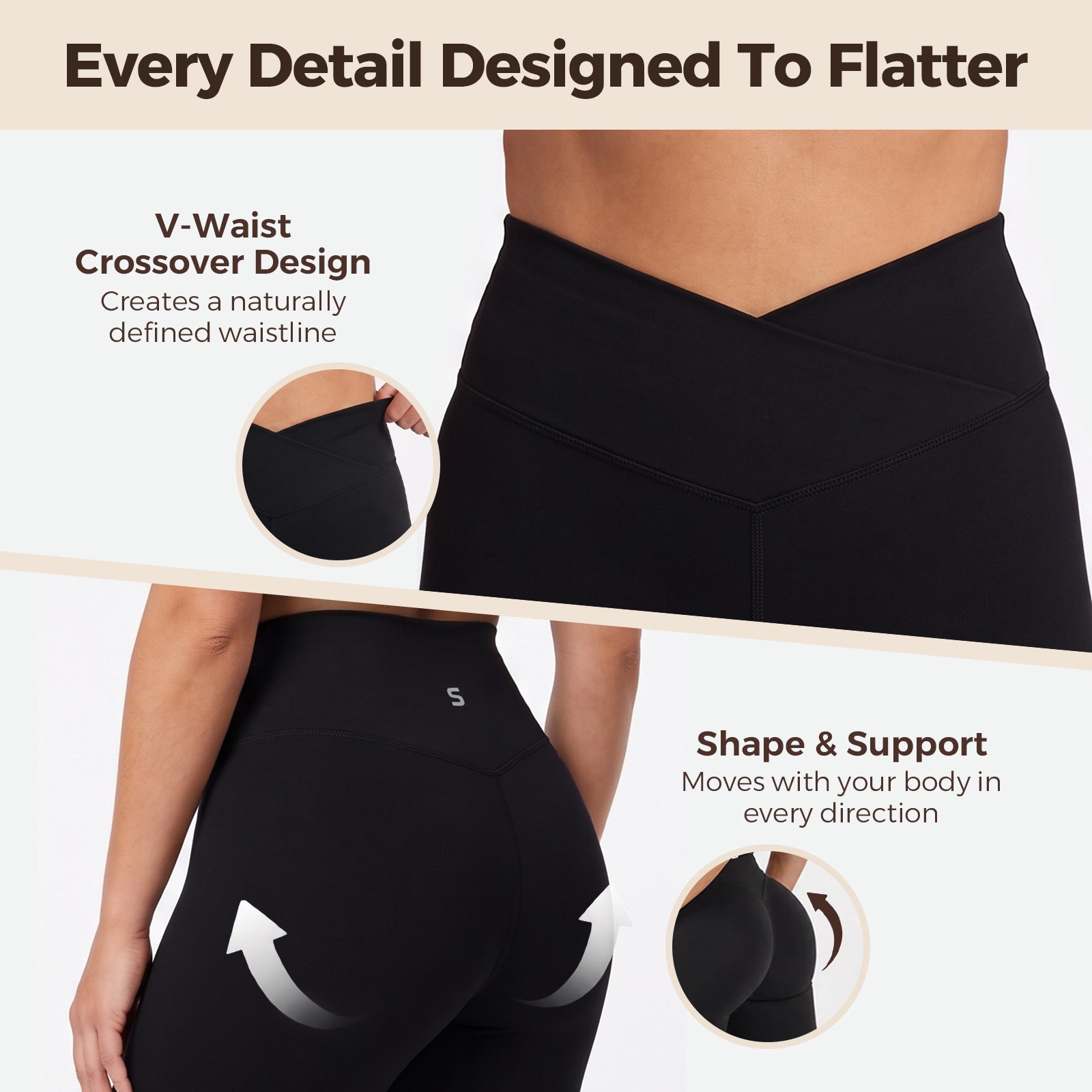 Leggings Silix BareCurve V-Cintura | Ajuste Suave y Esculpido como Mantequilla