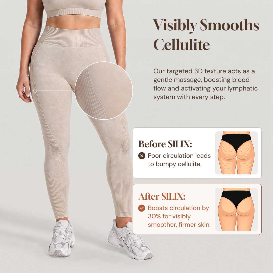 Leggings de Cintura Alta con Control Abdomen 3D CelluSmooth | Silix