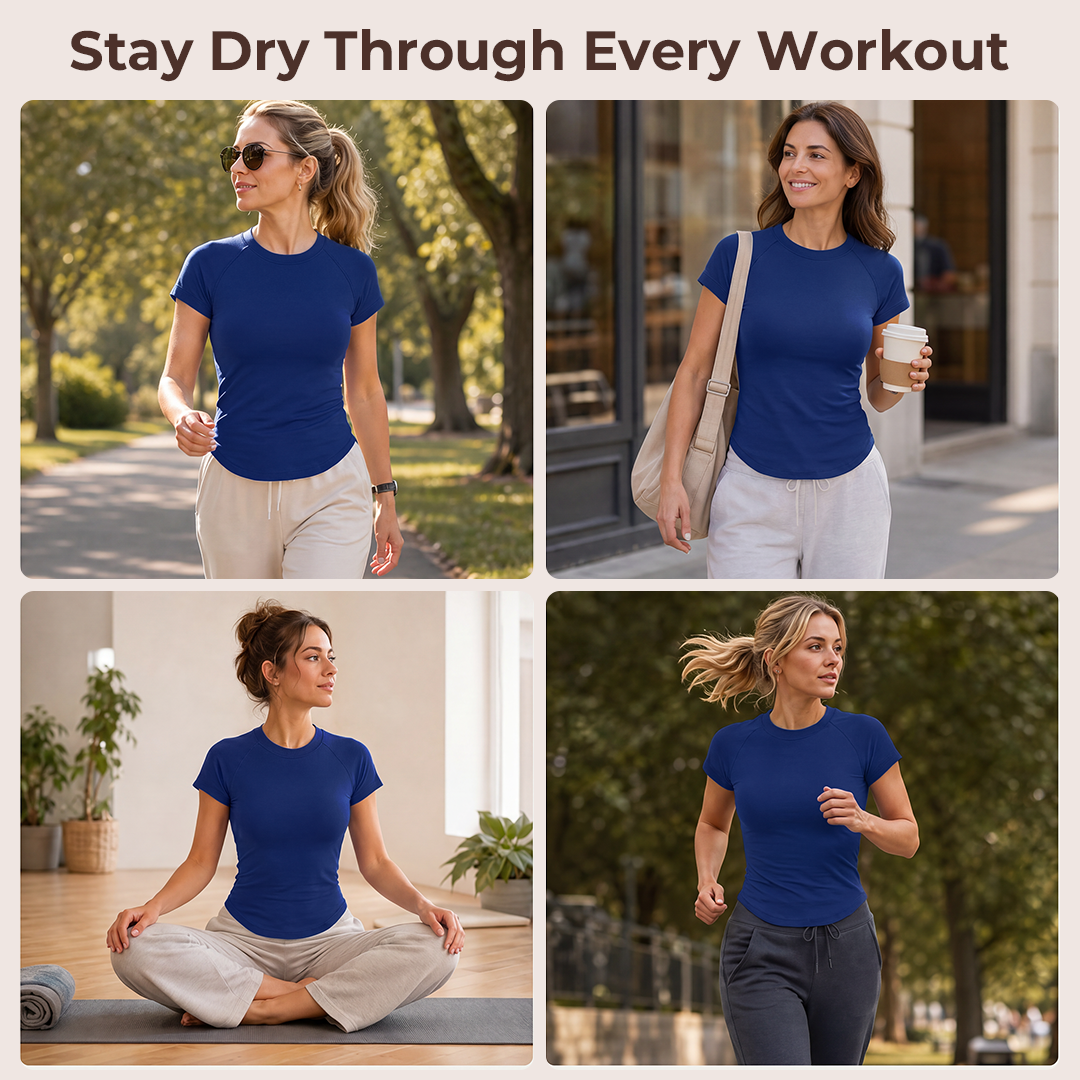 Silix ShapeFlow Camiseta de Cuello Redondo | Optimizada para Movimiento y Comodidad