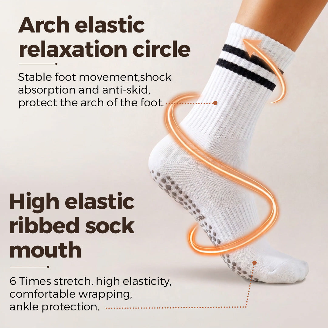 Silix™ Calcetines Antideslizantes Estándar - (Pack de 3) Sujeción Superior, Mayor Elasticidad, Confort y Estabilidad.