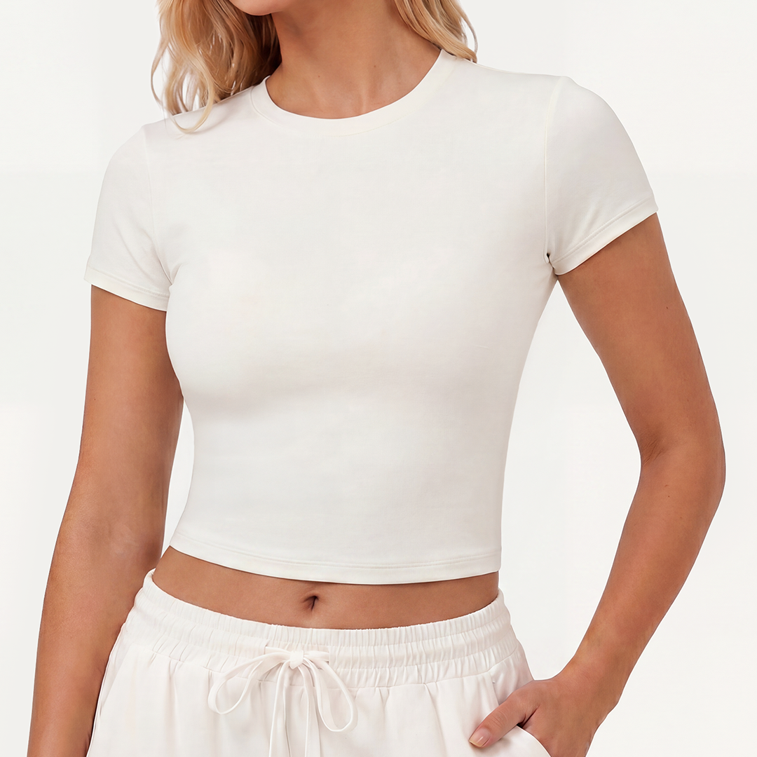 Silix AuraFlow Camiseta de Cuello Redondo | Top Deportivo Ultra Suave y Favorable