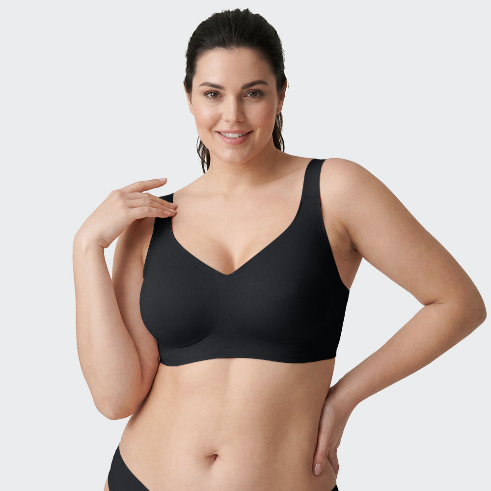 Sostén Sin Costuras Ultra Suave, Sujetador Gel 360° con Cobertura Completa para Busto Generoso