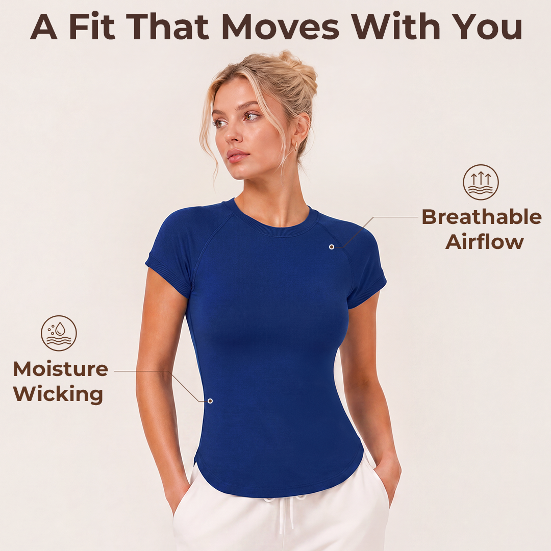 Silix ShapeFlow Camiseta de Cuello Redondo | Optimizada para Movimiento y Comodidad