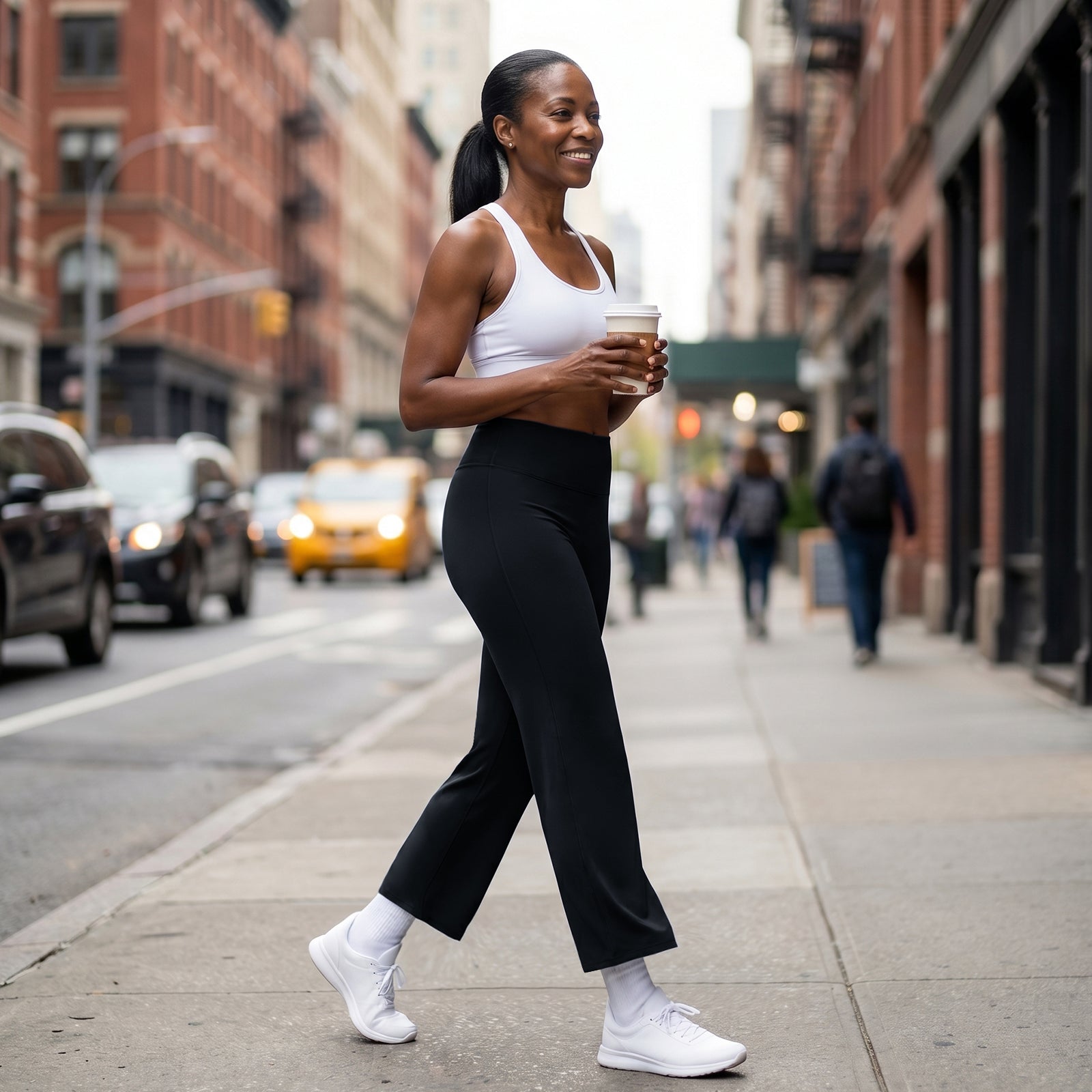 High-Waisted SculptFlare 3D Capri Leggings
