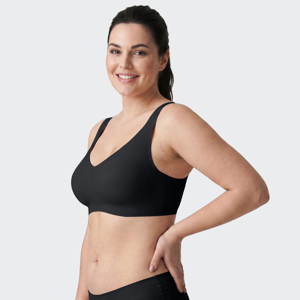 Sostén Sin Costuras Ultra Suave, Sujetador Gel 360° con Cobertura Completa para Busto Generoso