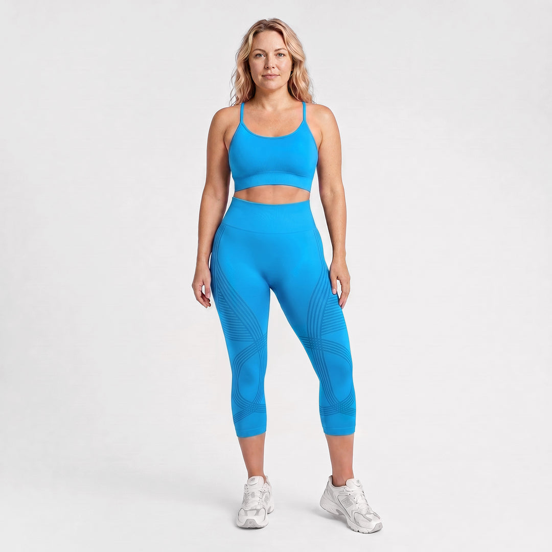 Leggings Capri Opacos con Diseño 3D Acanalado | Silix