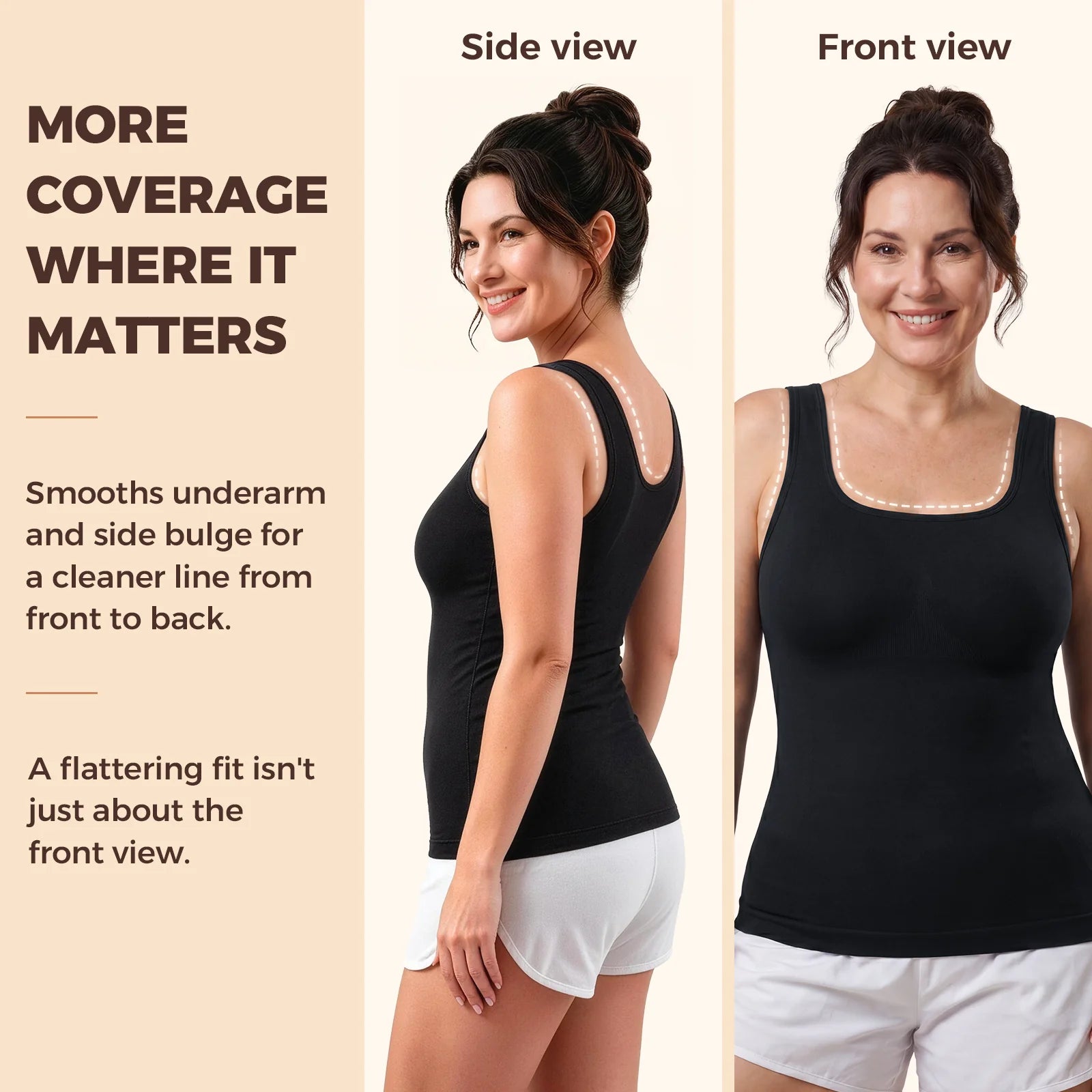 SILIX Control Abdomen Tank Top con Tirantes Anchos
