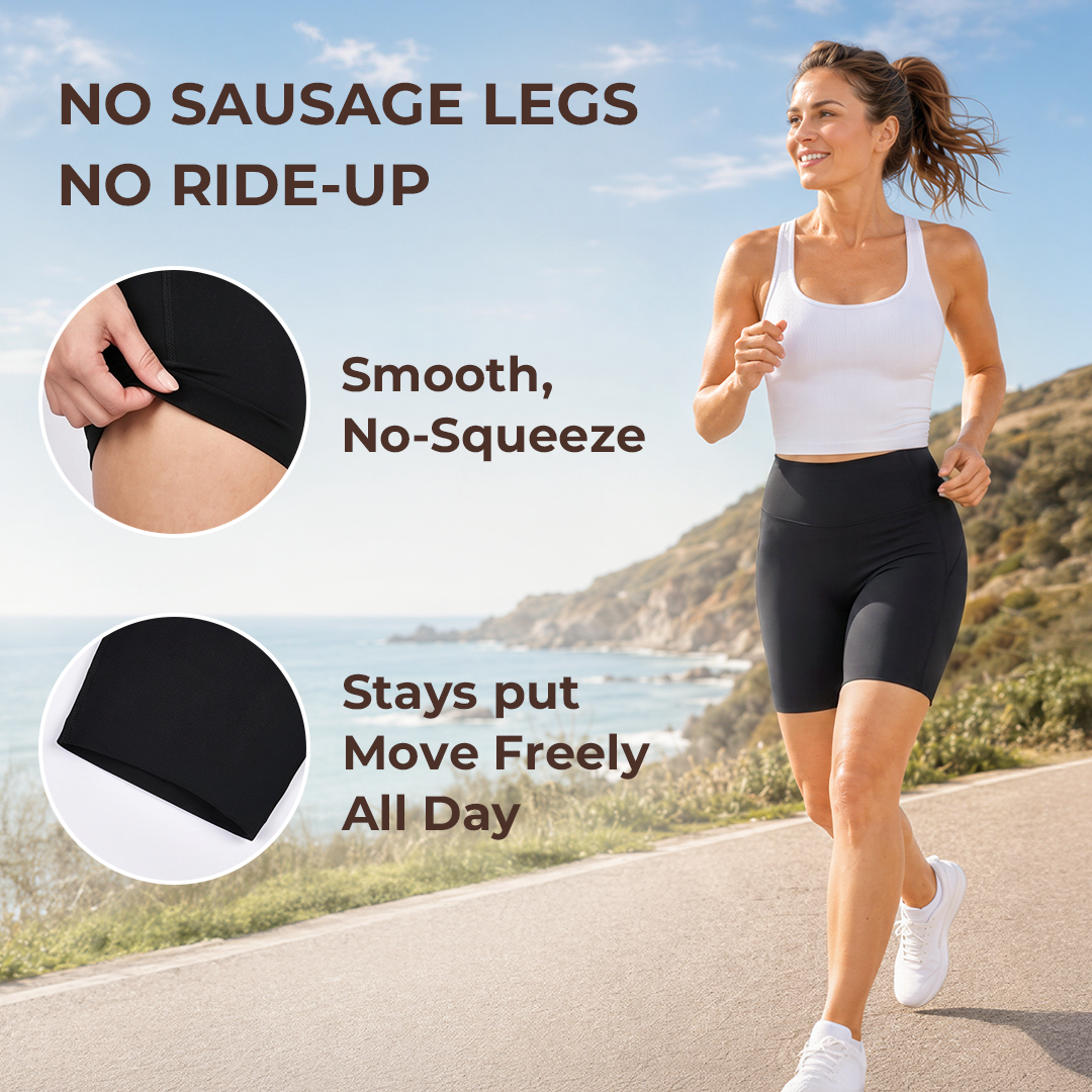 Silix 'No-Squeeze' Jelly-Grip 5" Sculpting Shorts (Abdomen Smoothing & Anti-Chafing)