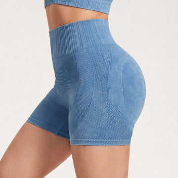 Shorts de Cintura Alta con Control Abdomen y Tejido 3D CelluSmooth Lavado de Arena | Silix
