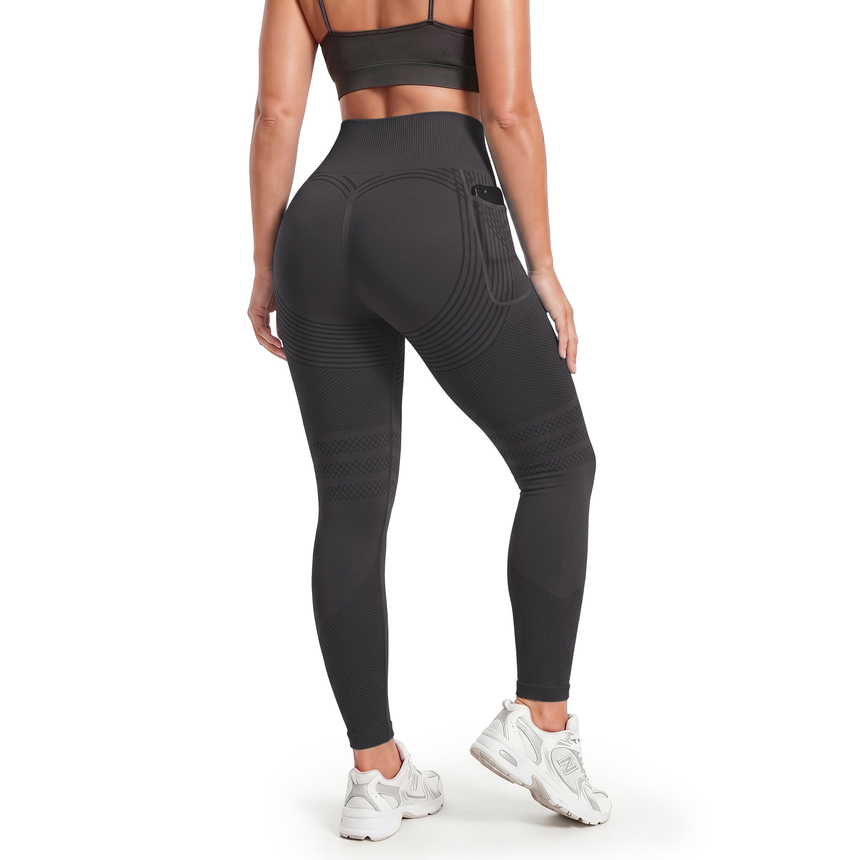 Sculpting Anti-Cellulite Leggings with Right Side Pocket by Silix
