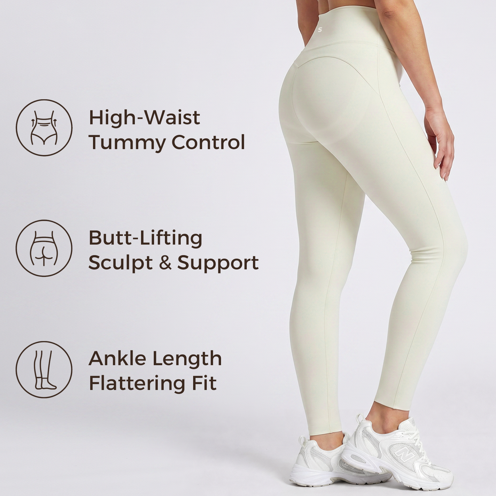 Leggings de Cintura Alta y Largo Tobillo con Efecto Sculptor