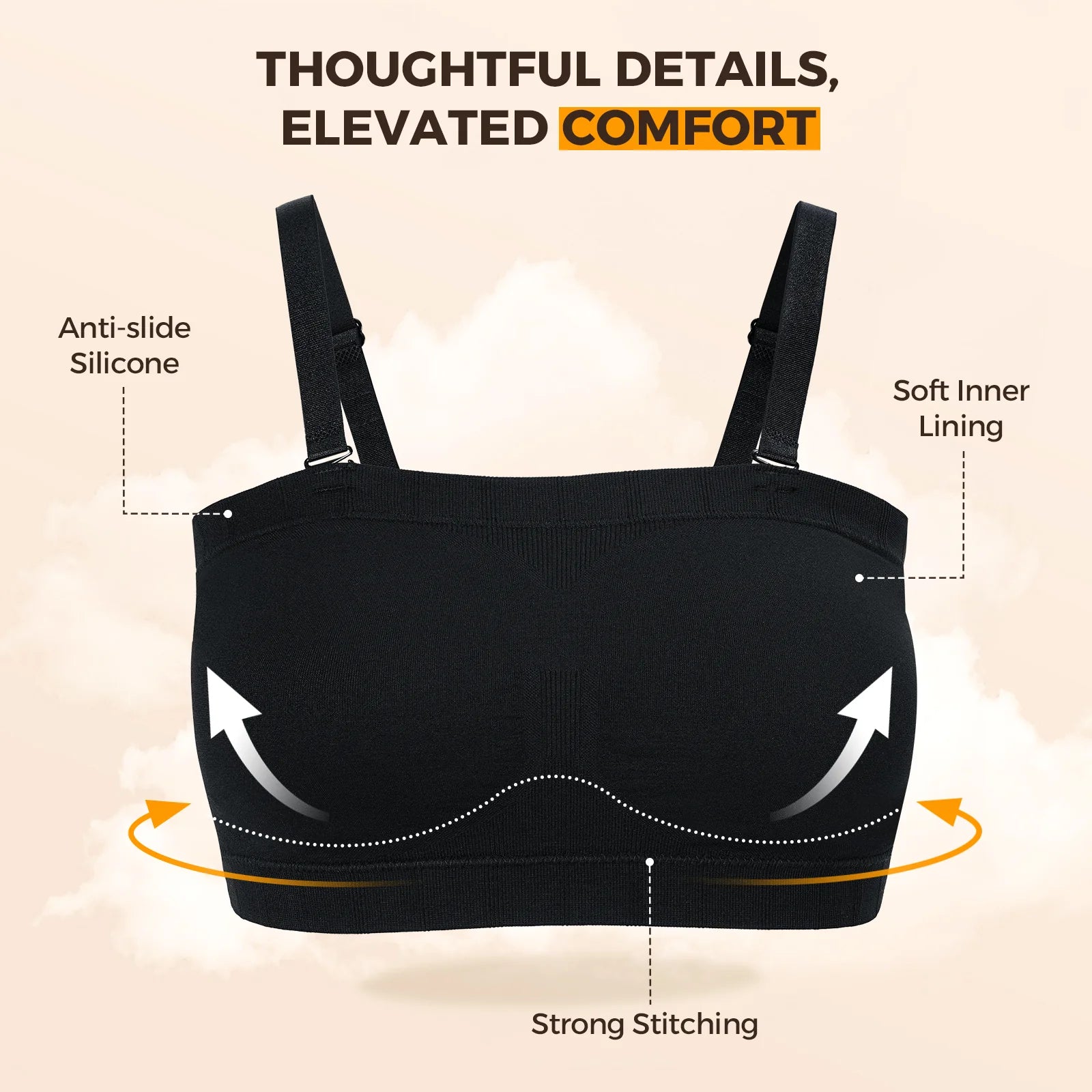 Bandeau Convertible: Sostén Versátil para Uso Diario