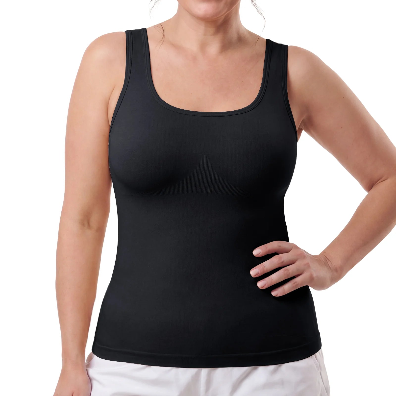 SILIX Control Abdomen Tank Top con Tirantes Anchos
