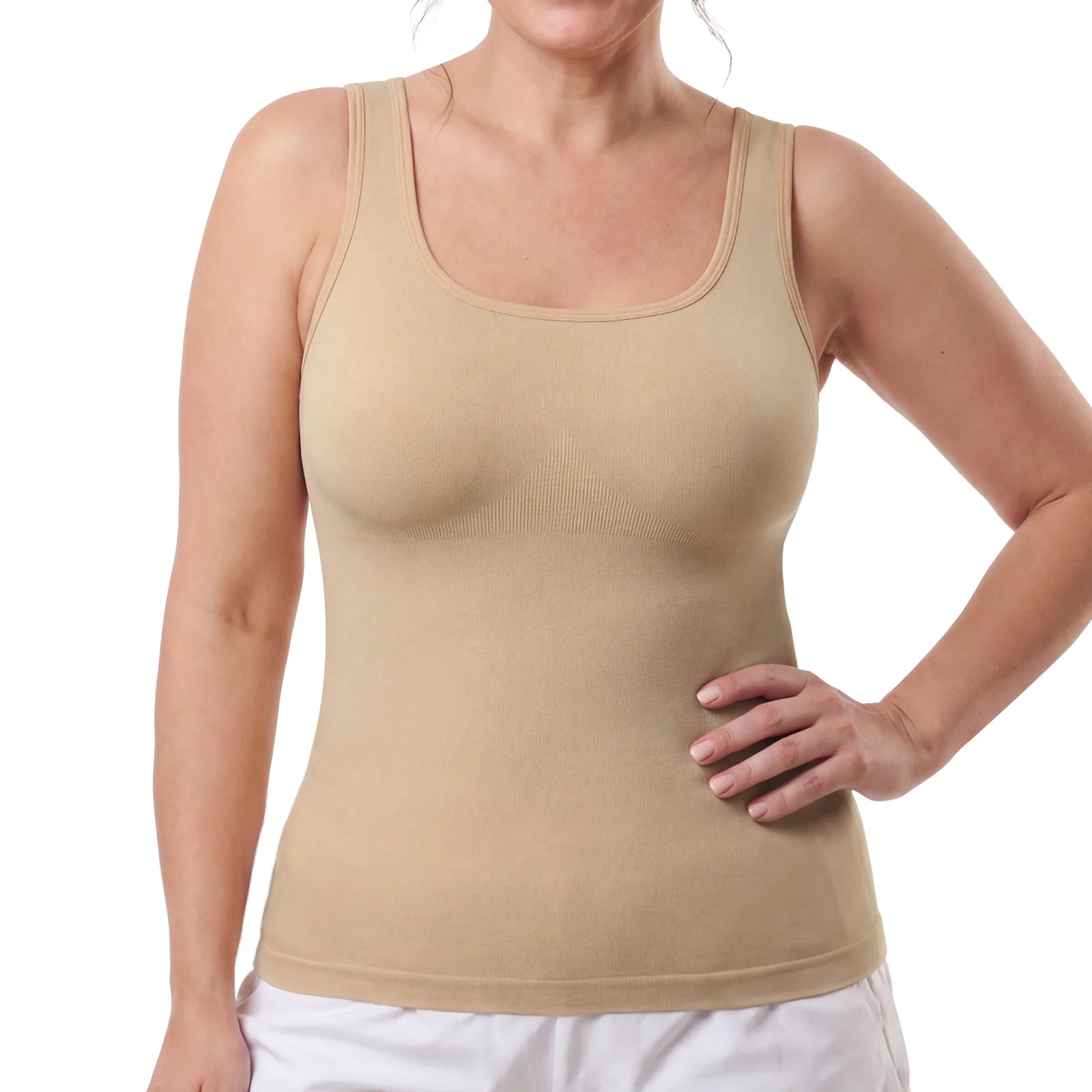SILIX Control Abdomen Tank Top con Tirantes Anchos