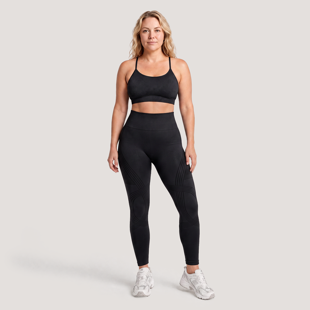 3D CelluSmooth High-Waisted Anti-Cellulite Wide Leggings | Silix