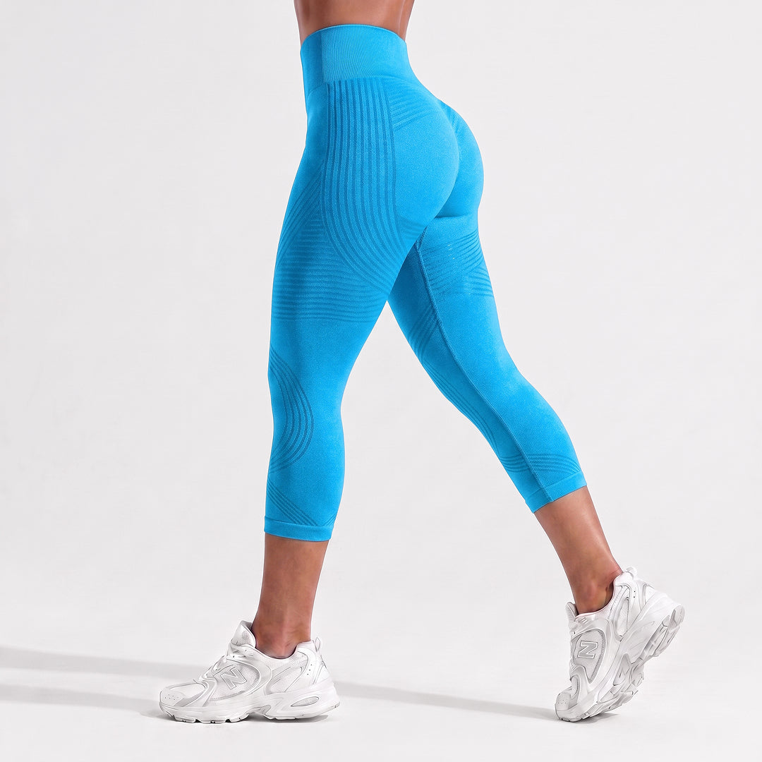 Leggings Capri Opacos con Diseño 3D Acanalado | Silix